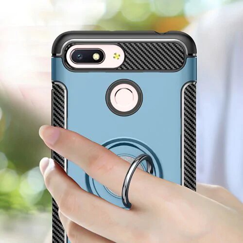 Protectores para celular  para Xiaomi  Redmi 6/6a Funda reforzada con anillo v1 Azul