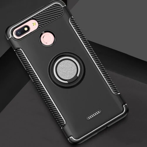 Protectores para celular  para Xiaomi  Redmi 6/6a Funda reforzada con anillo v1 Negro