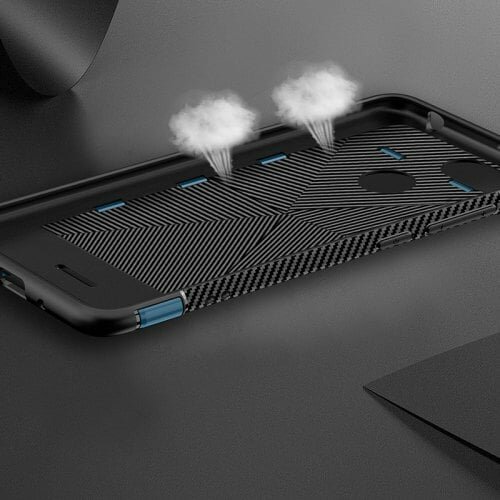 Protectores para celular  para Xiaomi  Redmi 6/6a Funda reforzada con anillo v1 Negro