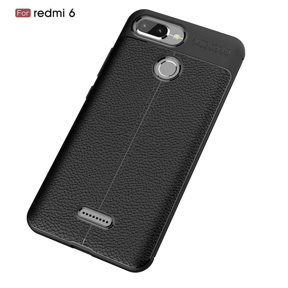 Protectores para celular  para Xiaomi  Redmi 6 Funda de tpu s�mil cuero Negro