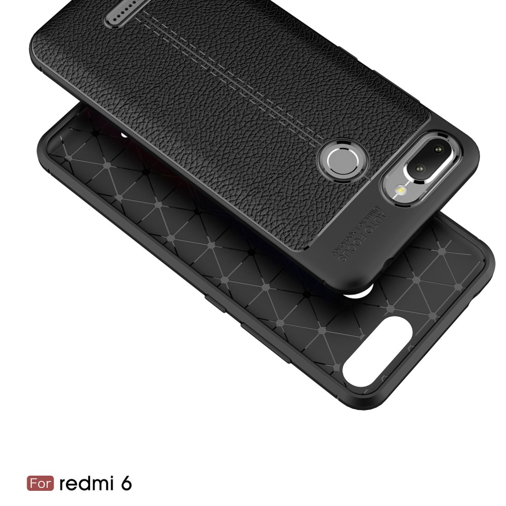Protectores para celular  para Xiaomi  Redmi 6 Funda de tpu s�mil cuero Negro