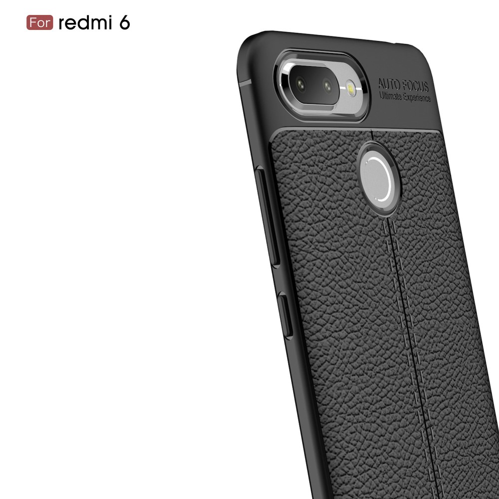 Protectores para celular  para Xiaomi  Redmi 6 Funda de tpu s�mil cuero Negro
