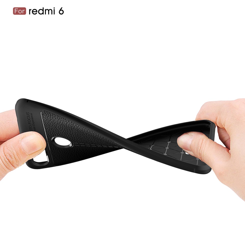 Protectores para celular  para Xiaomi  Redmi 6 Funda de tpu s�mil cuero Negro