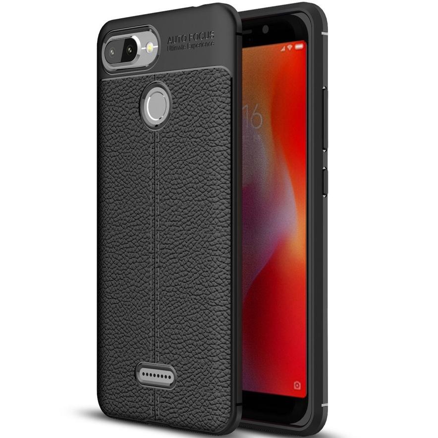 Protectores para celular  para Xiaomi  Redmi 6 Funda de tpu s�mil cuero Negro