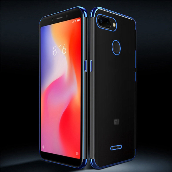 Protectores para celular  para Xiaomi  Redmi 6 Funda de tpu borde electro Azul
