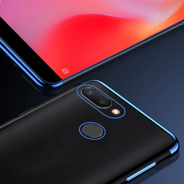 Protectores para celular  para Xiaomi  Redmi 6 Funda de tpu borde electro Azul