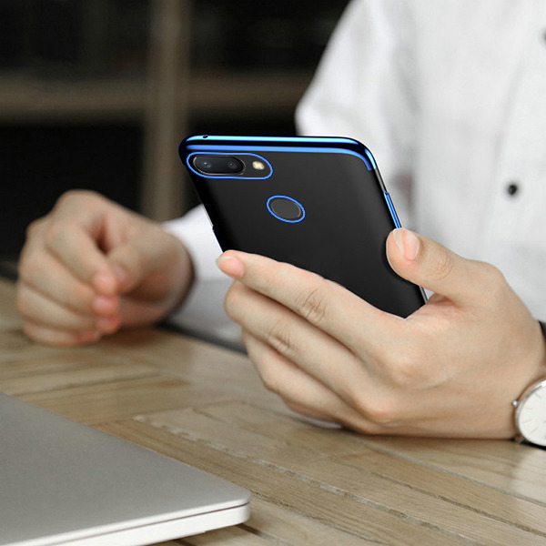 Protectores para celular  para Xiaomi  Redmi 6 Funda de tpu borde electro Azul