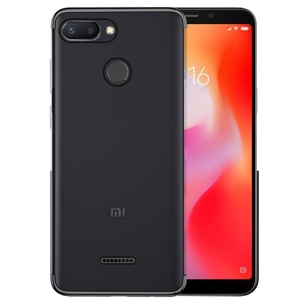 Protectores para celular  para Xiaomi  Redmi 6 Funda de tpu borde electro Negro