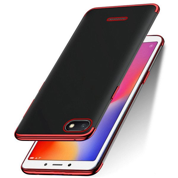 Protectores para celular  para Xiaomi  Redmi 6a Funda de tpu borde electro Rojo