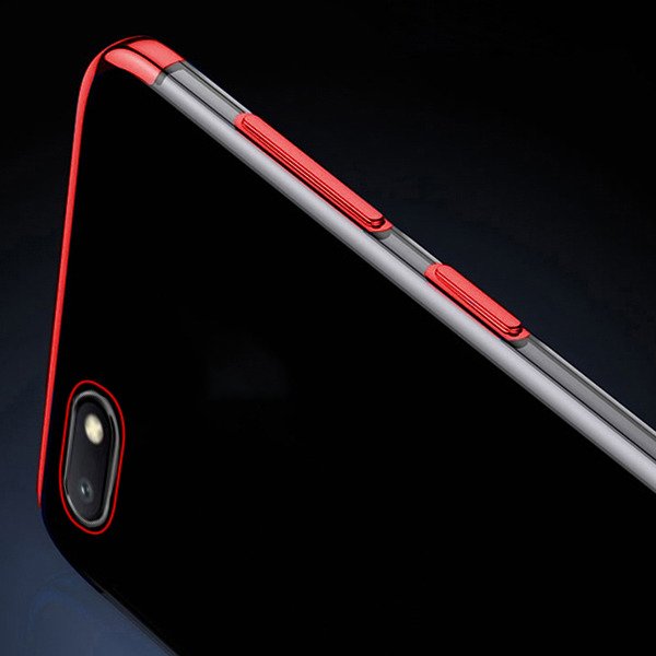 Protectores para celular  para Xiaomi  Redmi 6a Funda de tpu borde electro Rojo