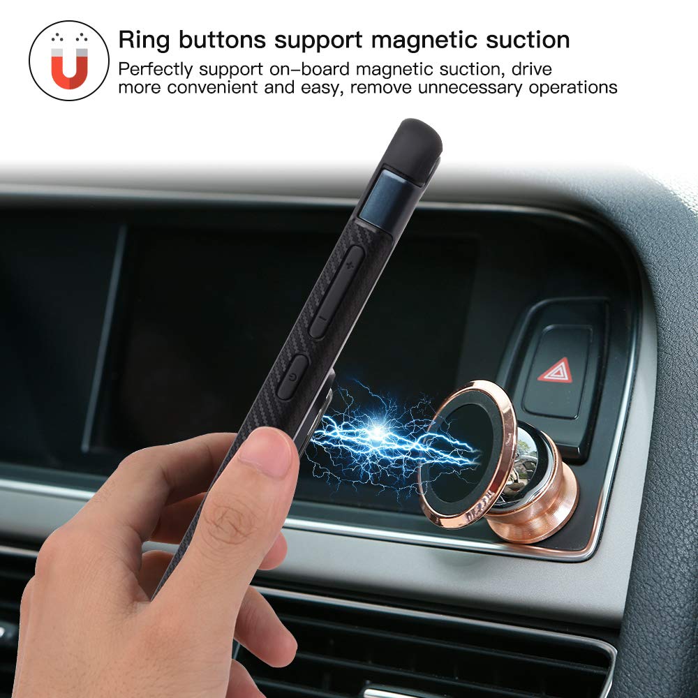 Protectores para celular  para Xiaomi  Redmi Note 6 Pro Funda reforzada con anillo v1 Azul