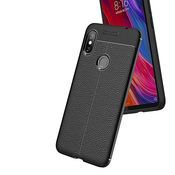 Protectores para celular  para Xiaomi  Redmi Note 6 Pro Funda de tpu s�mil cuero Negro