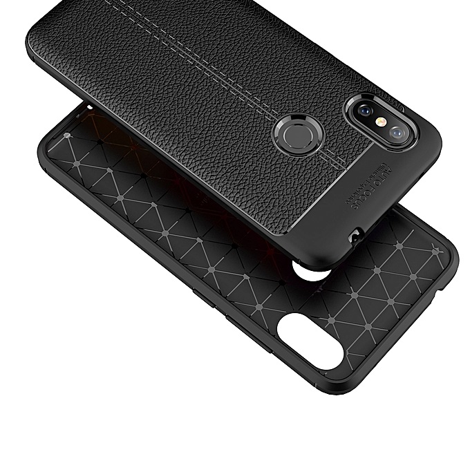 Protectores para celular  para Xiaomi  Redmi Note 6 Pro Funda de tpu s�mil cuero Negro