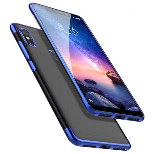 Protectores para celular  para Xiaomi  Redmi Note 6 Pro Funda de tpu borde electro Azul