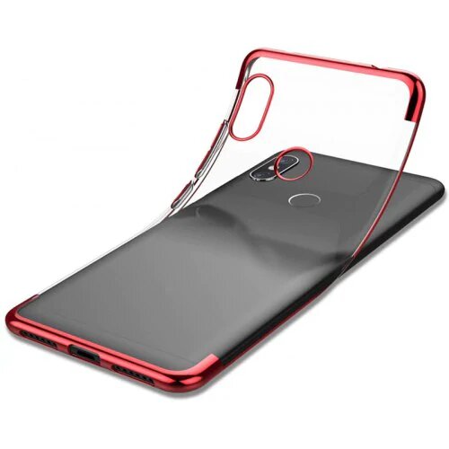 Protectores para celular  para Xiaomi  Redmi Note 6 Pro Funda de tpu borde electro Rojo