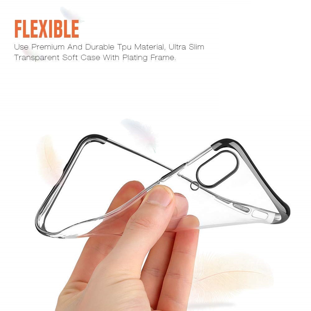 Protectores para celular  para Xiaomi  Redmi 7 Funda de tpu borde electro Negro