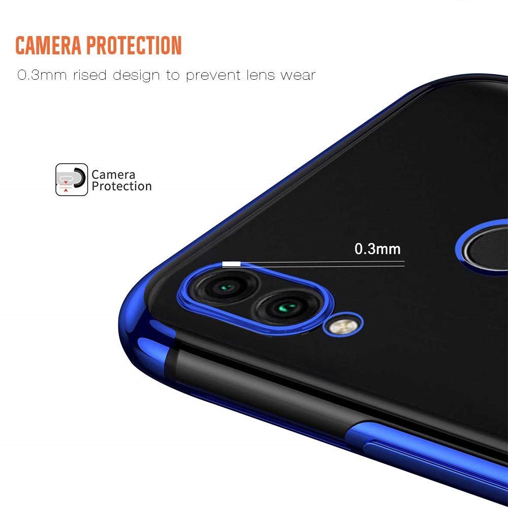 Protectores para celular  para Xiaomi  Redmi 7 Funda de tpu borde electro Azul