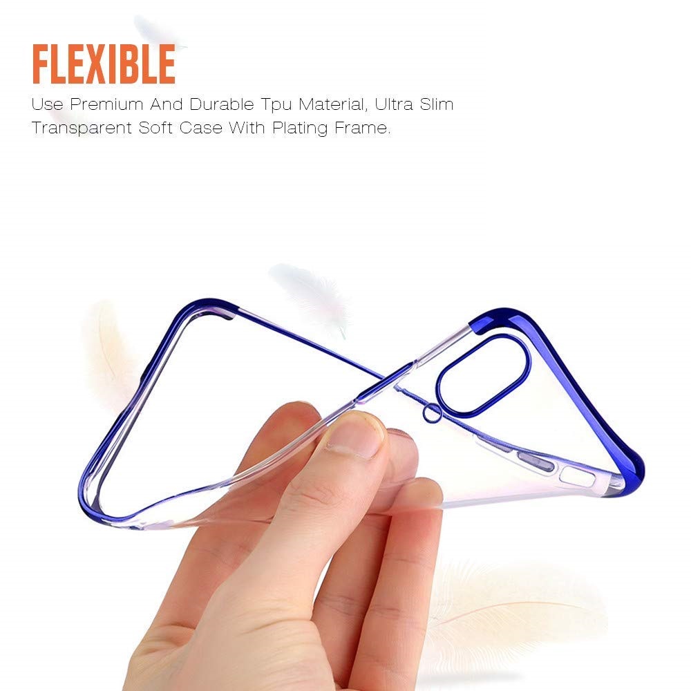 Protectores para celular  para Xiaomi  Redmi 7 Funda de tpu borde electro Azul