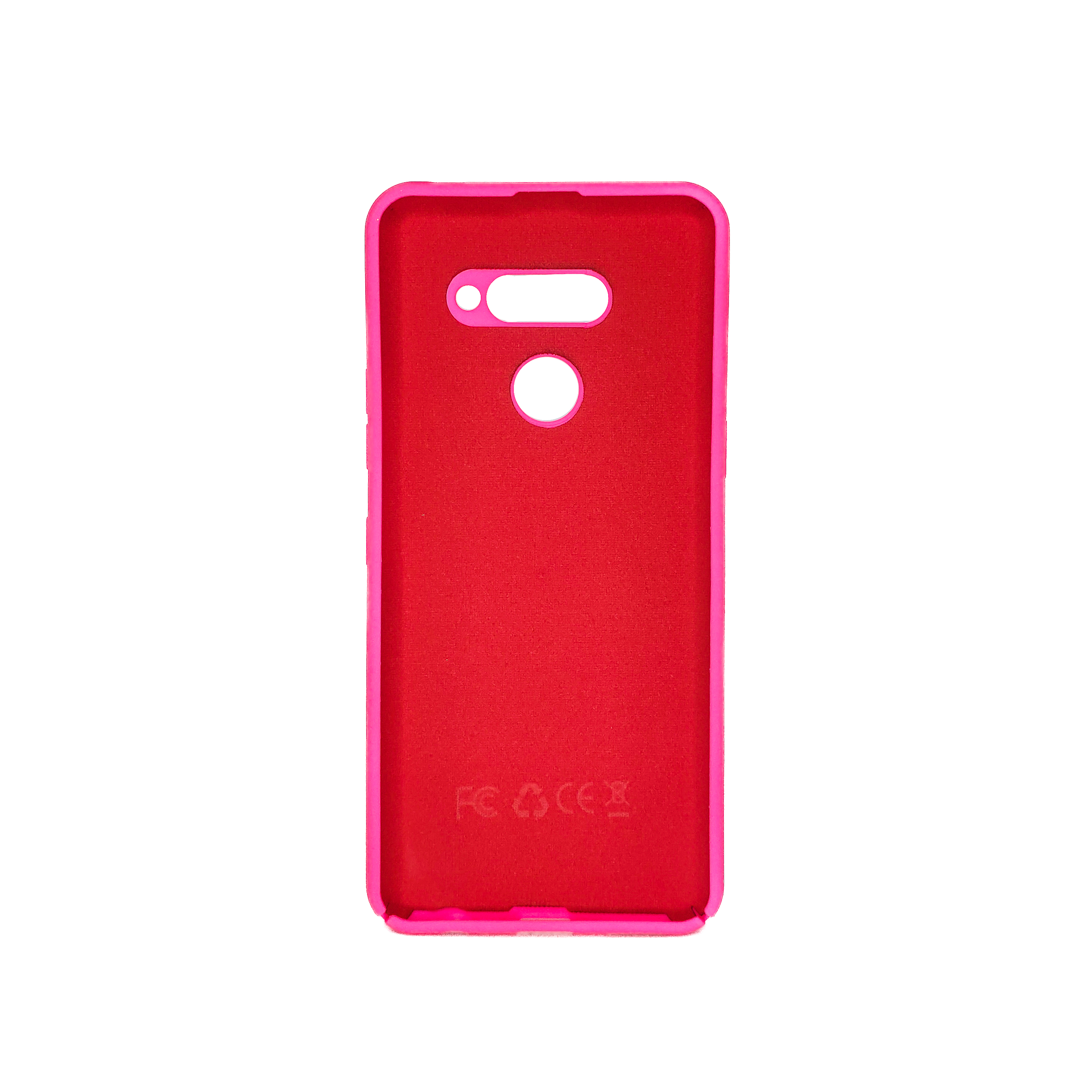Protectores para celular  para Lg  K50s Funda de silicona con felpa fucsia