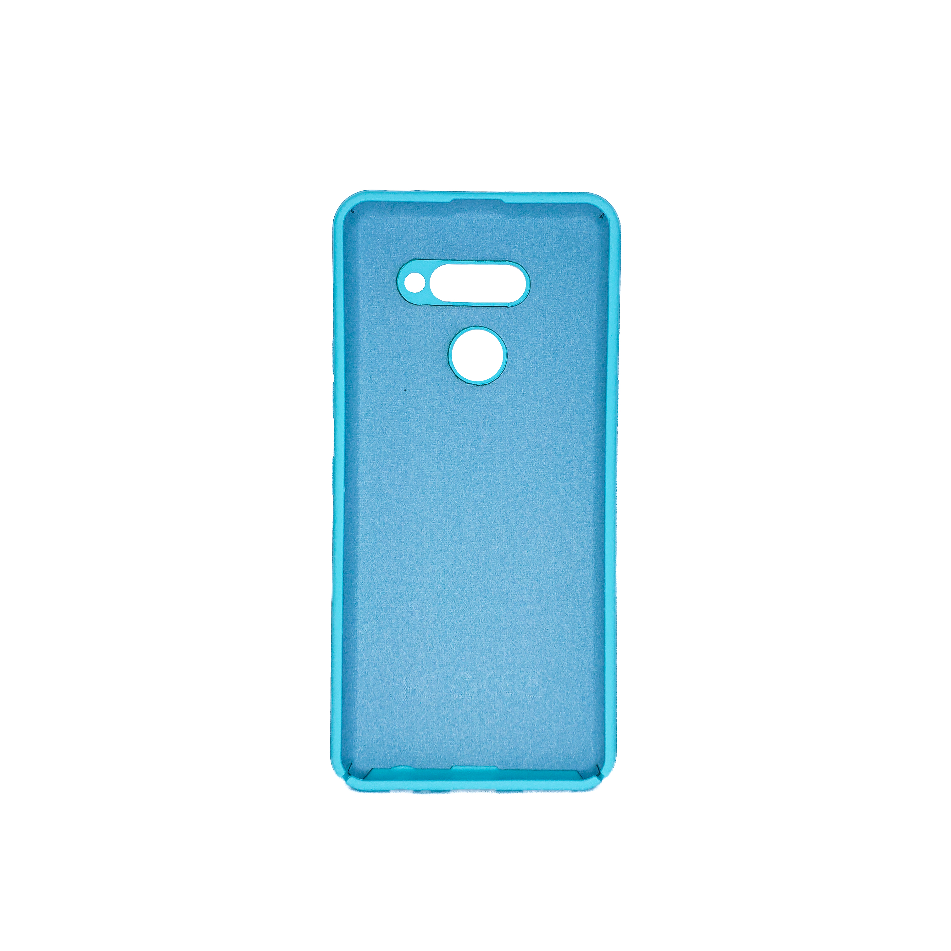 Protectores para celular  para Lg  K50s Funda de silicona con felpa Celeste