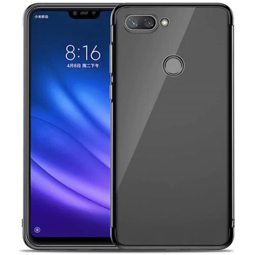 Protectores para celular  para Xiaomi  Mi 8 Lite Funda de tpu borde electro Negro