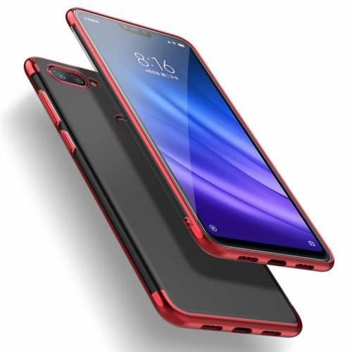 Protectores para celular  para Xiaomi  Mi 8 Lite Funda de tpu borde electro Rojo