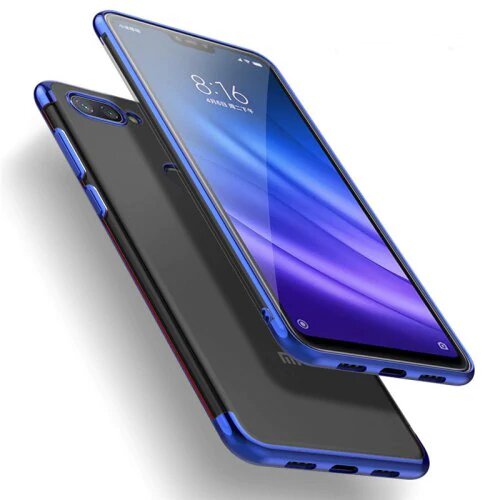 Protectores para celular  para Xiaomi  Mi 8 Lite Funda de tpu borde electro Azul