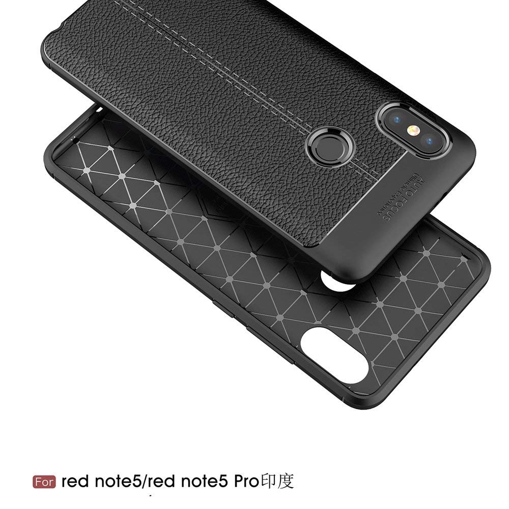 Protectores para celular  para Xiaomi  Redmi Note 5 Pro Funda de tpu s�mil cuero Negro
