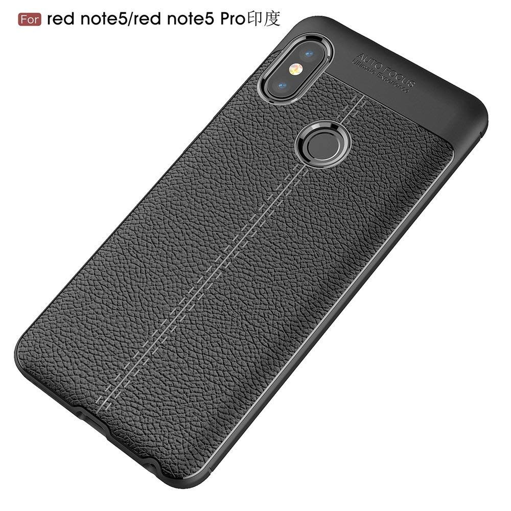 Protectores para celular  para Xiaomi  Redmi Note 5 Pro Funda de tpu s�mil cuero Negro