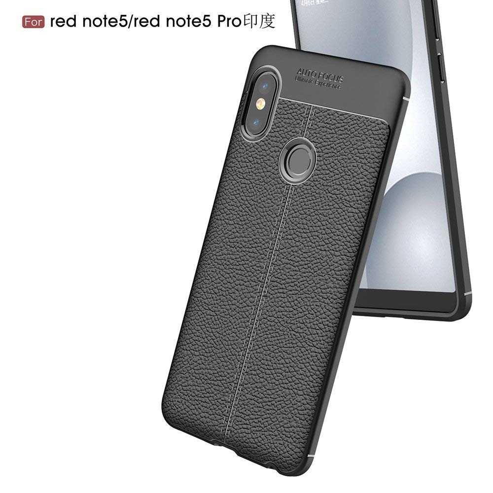 Protectores para celular  para Xiaomi  Redmi Note 5 Pro Funda de tpu s�mil cuero Negro