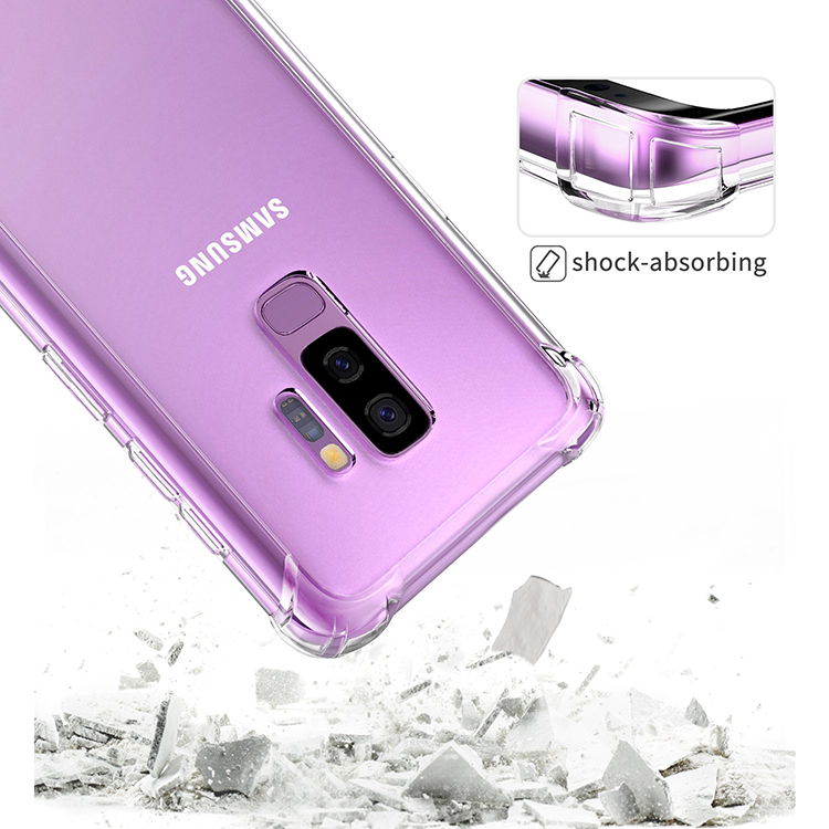Protectores para celular  para Samsung  S9 Plus Funda de tpu esquinas reforzadas Transparente
