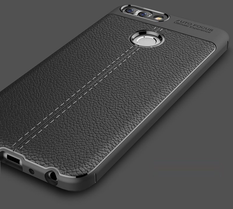 Protectores para celular  para Huawei  P Smart Funda de tpu s�mil cuero Negro