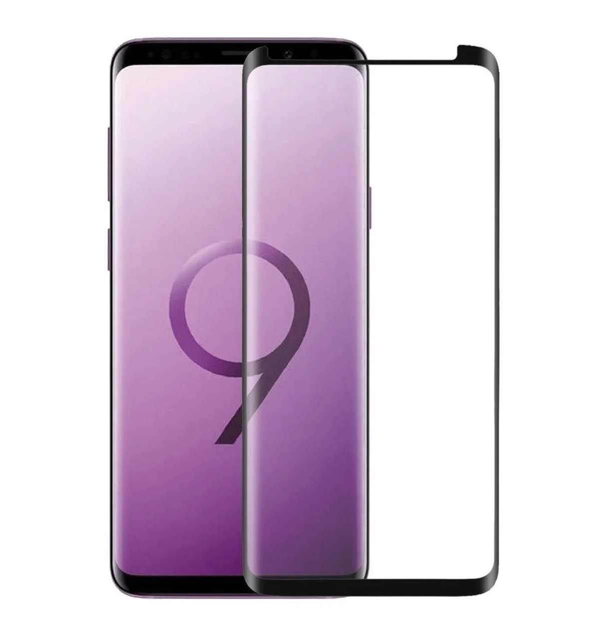 Protectores para celular  para Samsung  S9 Plus Templado pantalla small curvo 5D Negro