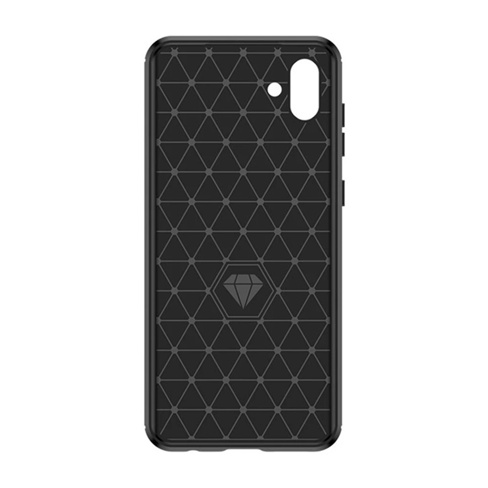 Protectores para celular  para Samsung  A04 Funda de tpu fibra de carbono Negro