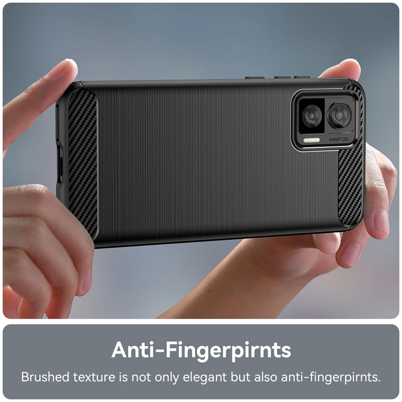 Protectores para celular  para Motorola  MOTO EDGE 30 NEO Funda de tpu fibra de carbono Negro