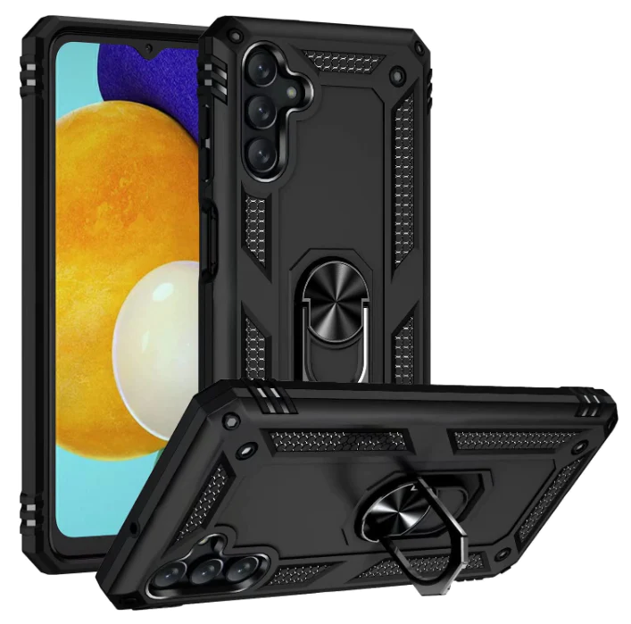 Protectores para celular  para Samsung  A34 Funda reforzada con anillo v2 Negro