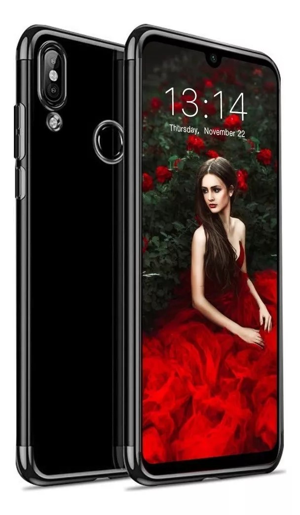 Protectores para celular  para Xiaomi  Redmi Note 7 Funda de tpu borde electro Negro