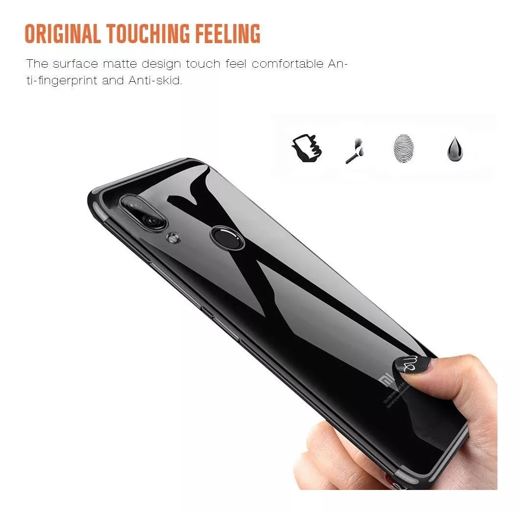 Protectores para celular  para Xiaomi  Redmi Note 7 Funda de tpu borde electro Negro