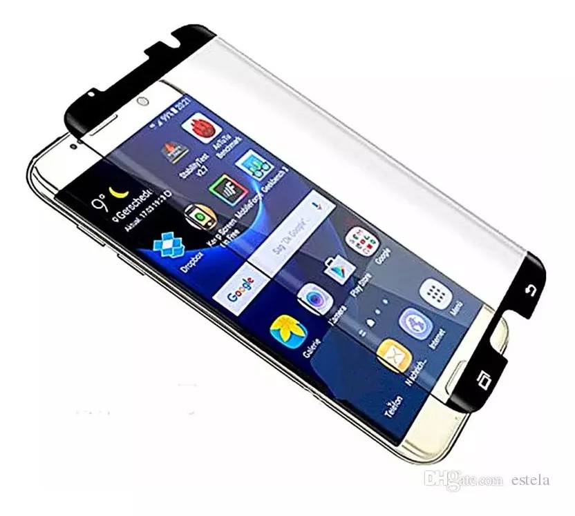 Protectores para celular  para Samsung  S7 Edge Templado pantalla small curvo 3D Negro