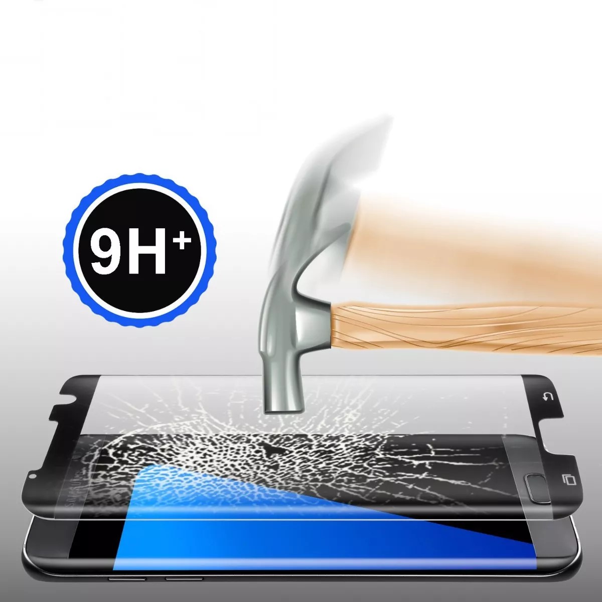 Protectores para celular  para Samsung  S7 Edge Templado pantalla small curvo 3D Negro