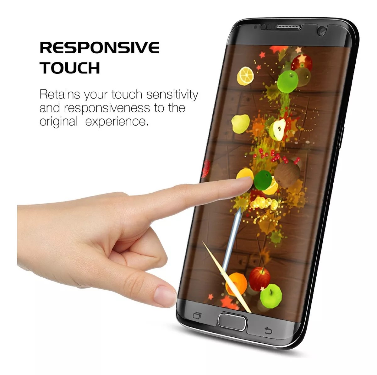 Protectores para celular  para Samsung  S7 Edge Templado pantalla small curvo 3D Negro
