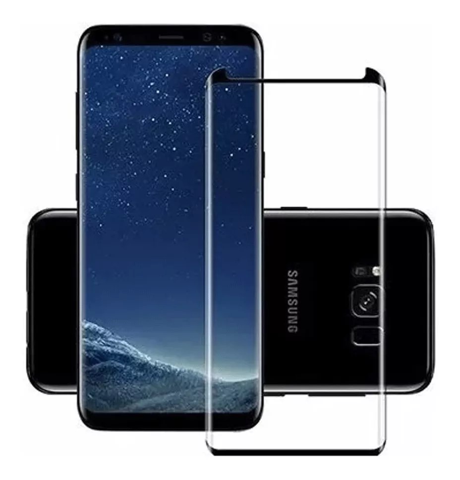 Protectores para celular  para Samsung  S8 Plus Templado pantalla curvo 3D Negro
