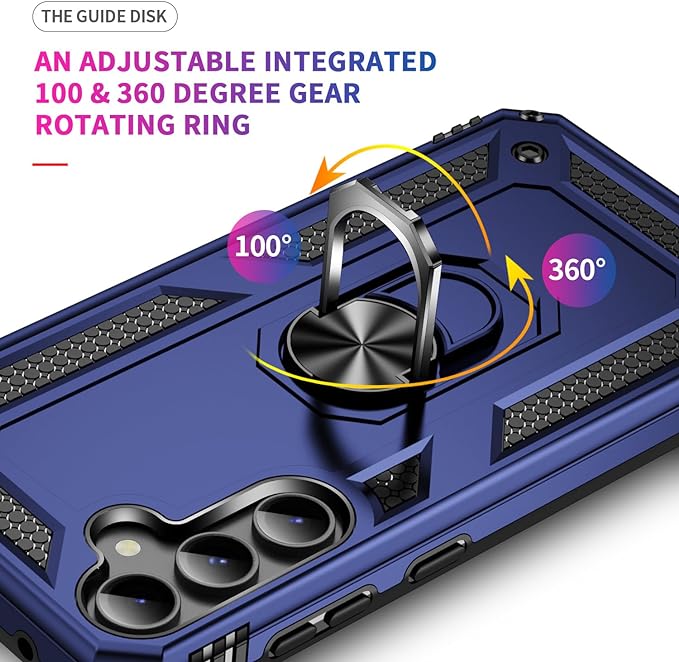 Protectores para celular  para Samsung  S23 Fe Funda reforzada con anillo v2 Azul