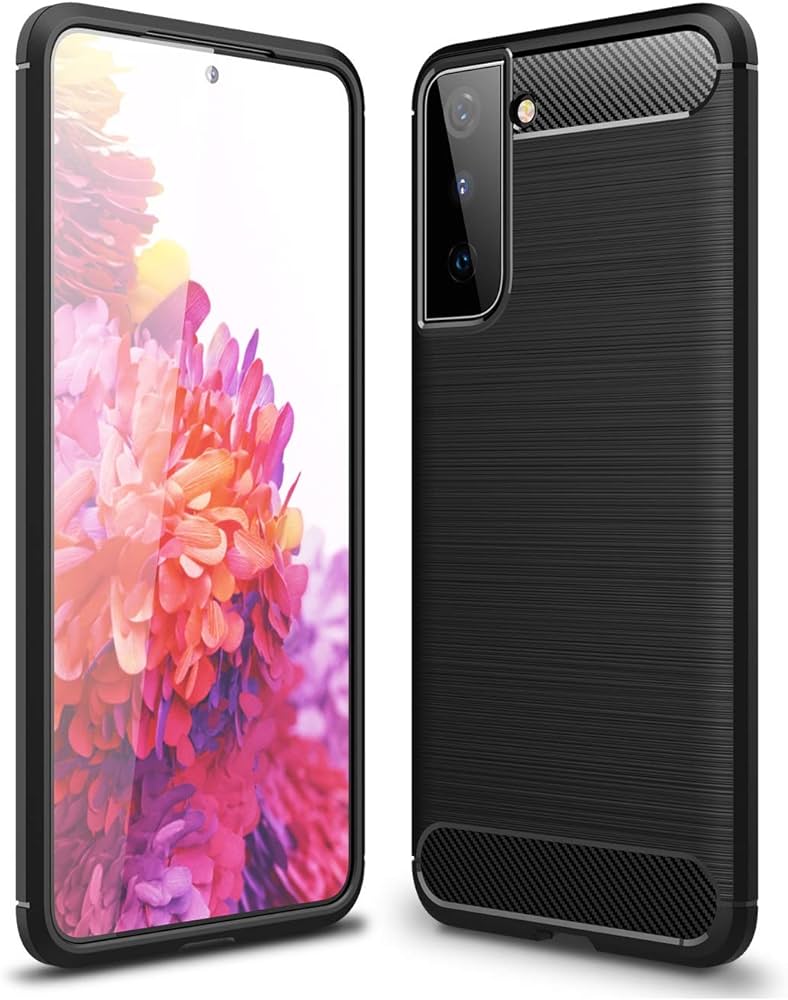 Protectores para celular  para Samsung  S21 Fe Funda de tpu fibra de carbono Negro