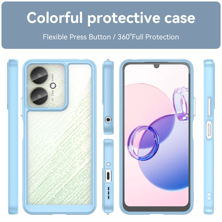 Protectores para celular  para Xiaomi  Redmi 13c 4G y 5G / Poco C65 Funda de acr�lico y tpu Celeste