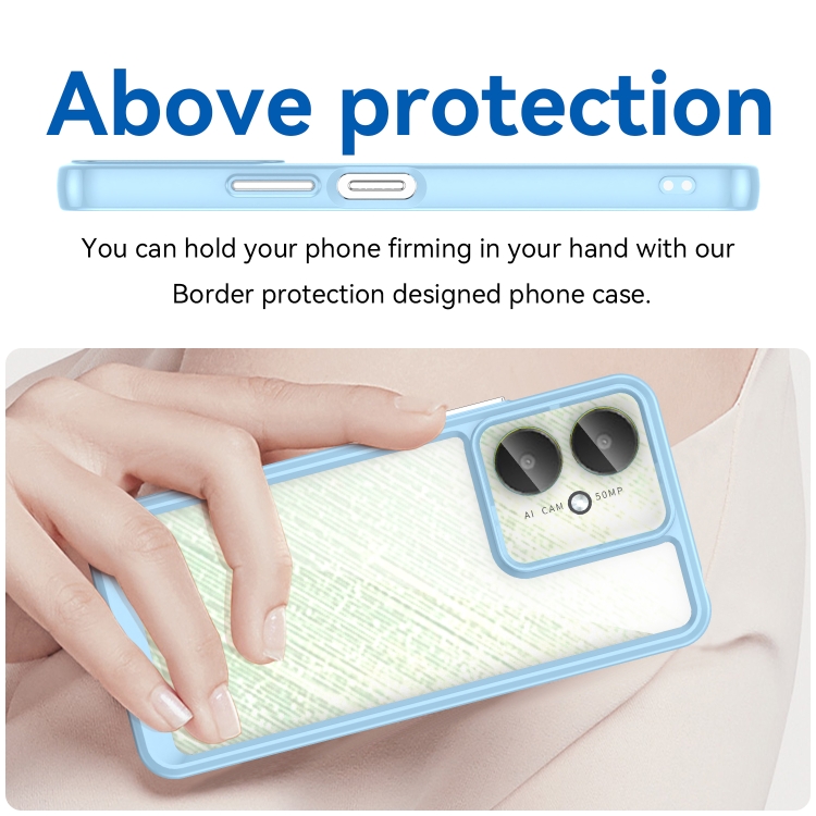 Protectores para celular  para Xiaomi  Redmi 13c 4G y 5G / Poco C65 Funda de acr�lico y tpu Celeste