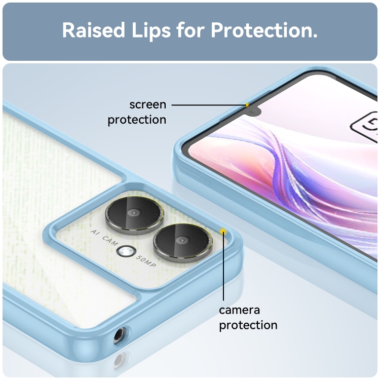 Protectores para celular  para Xiaomi  Redmi 13c 4G y 5G / Poco C65 Funda de acr�lico y tpu Celeste