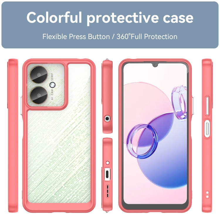 Protectores para celular  para Xiaomi  Redmi 13c 4G y 5G / Poco C65 Funda de acr�lico y tpu Coral