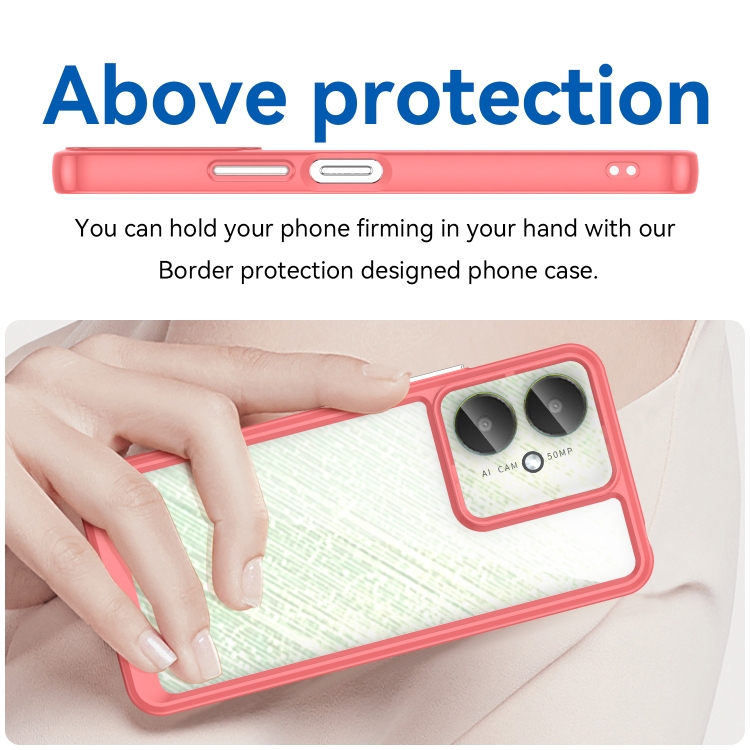 Protectores para celular  para Xiaomi  Redmi 13c 4G y 5G / Poco C65 Funda de acr�lico y tpu Coral