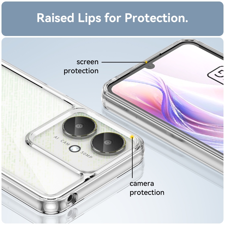 Protectores para celular  para Xiaomi  Redmi 13c 4G y 5G / Poco C65 Funda de acr�lico y tpu Transparente